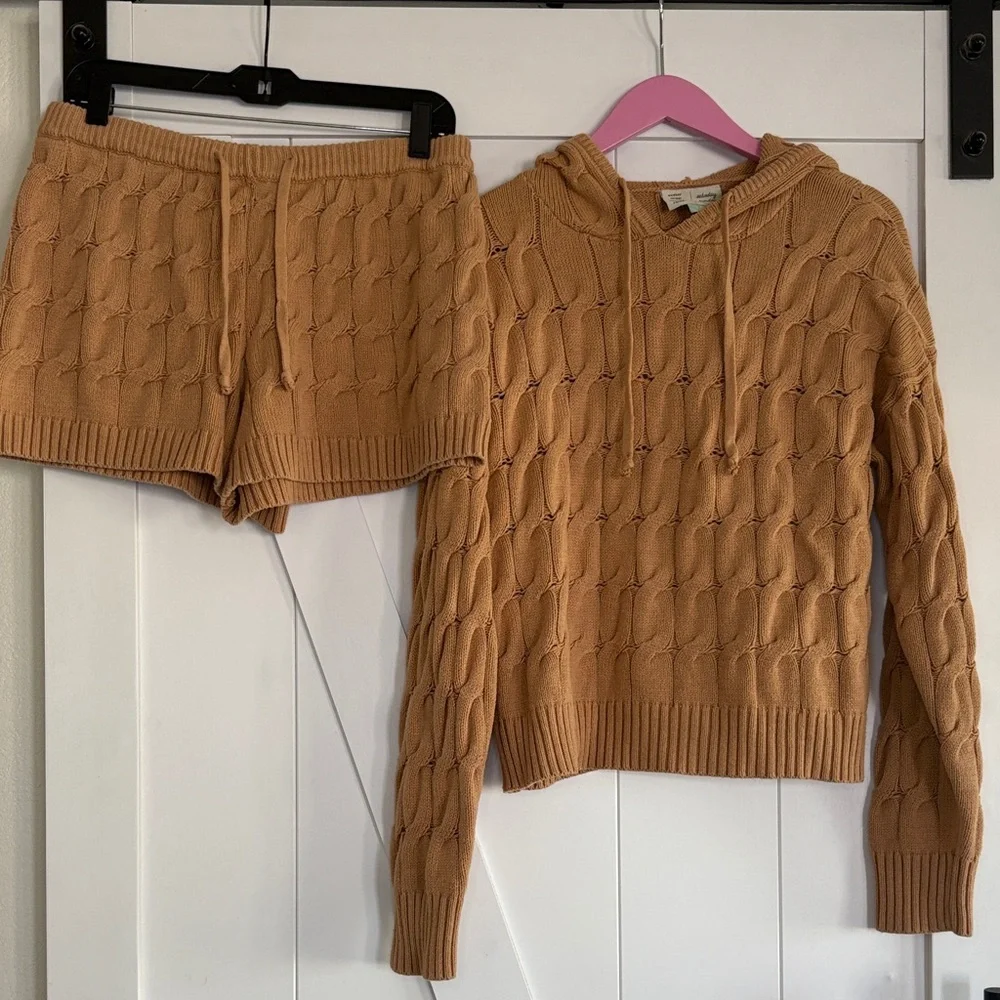 Anthropologie Saturday Sunday Sweater Ellyn Cable Knit Set - Picture 3 of 11